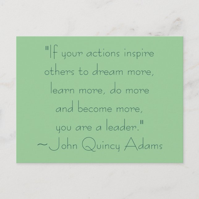 Carte Postale Citation de John Quincy Adams (Devant)