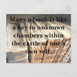 Carte Postale Citation de Kafka sur les livres