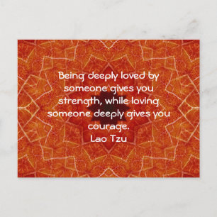 Carte Postale Citation De La Sagesse Lao Tsu, Selon