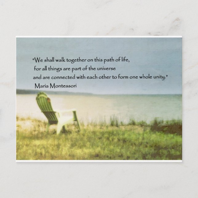 Carte Postale citation de la scène de plage montessori (Devant)
