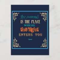 Citation de la typographie Rumi - La blessure