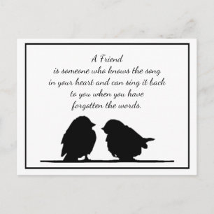 Carte Postale Citation de l'ami Chanson dans votre coeur et les 