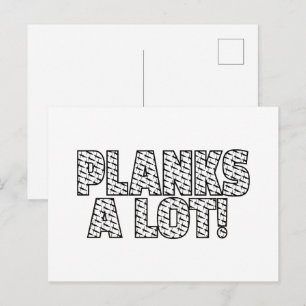 Carte Postale Citation de l'entraînement de fitness de base Plan
