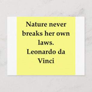 Carte Postale citation de leonardo da vinci