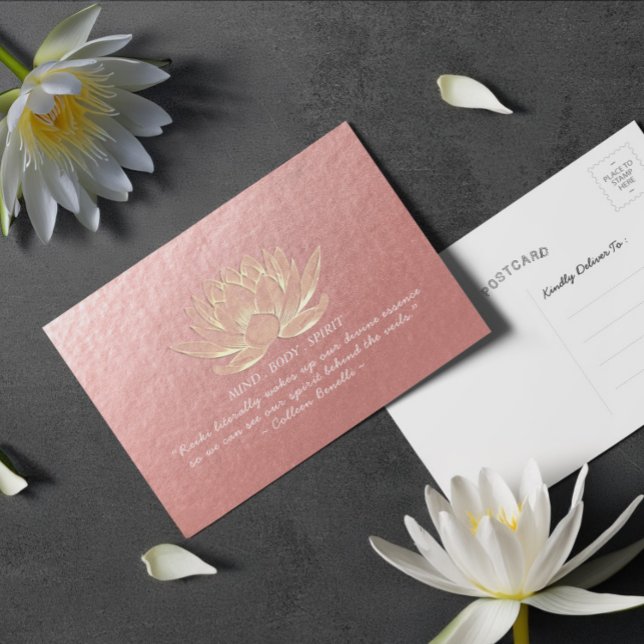 Carte Postale Citation de l'instructeur de méditation du Lotus Y (Créateur téléchargé)