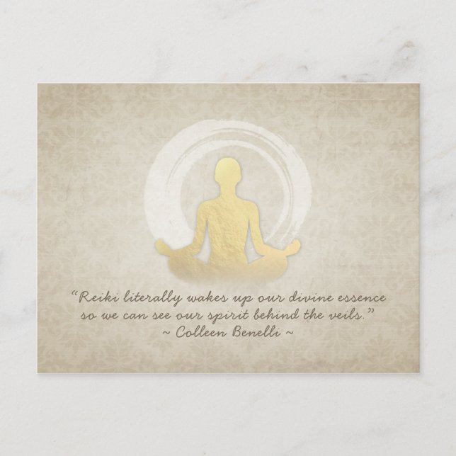 Carte Postale Citation de l'instructeur de méditation YOGA Pose  (Devant)