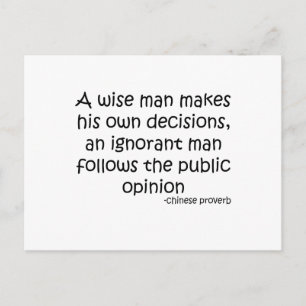 Carte Postale Citation de l'opinion publique