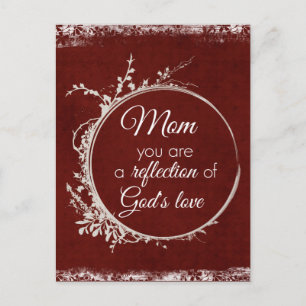 Carte Postale Citation de Maman : Réflexion de l'Amour de Dieu