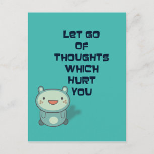 Carte Postale Citation de mise à jour mignonne et inspirante