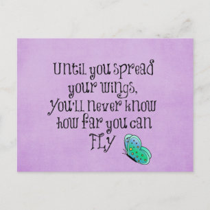 Carte Postale Citation de papillon pourpre