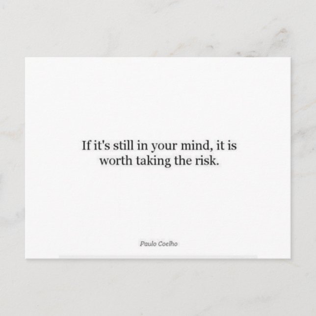 Carte Postale Citation de Paulo Coelho (Devant)