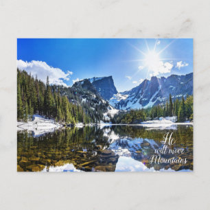 Carte Postale Citation de photo inspirante Il déplacera des mont