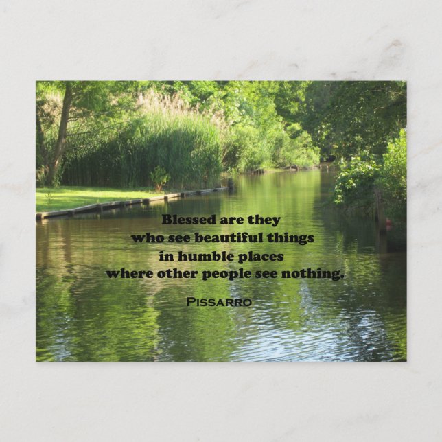 Carte Postale Citation de Pissarro : Heureux ceux qui voient (Devant)