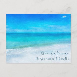 Carte Postale Citation de plage Floride Côte Tropical Turquoise 