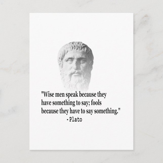 Carte Postale Citation de Platon (Devant)