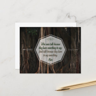 Carte Postale Citation de Platon Inspirationnelle "Les hommes sa