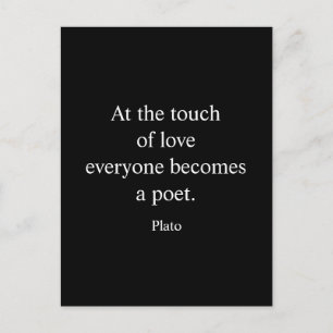 Carte Postale Citation de Platon ; Le Toucher de l'Amour