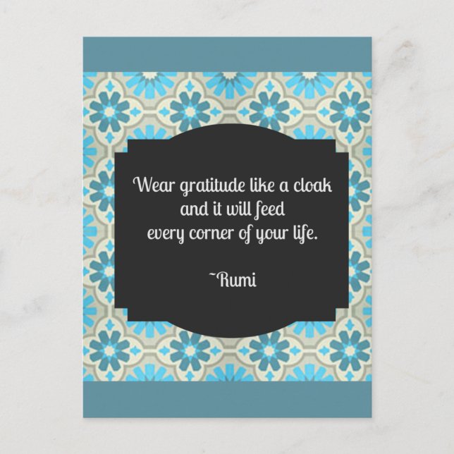 Carte Postale Citation de remerciement Rumi II (Devant)