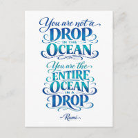 Citation de Rumi : Pas une goutte dans l'océan