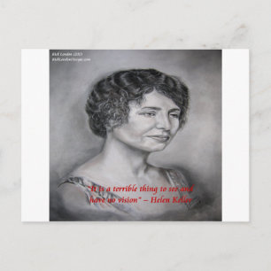 Carte Postale Citation de sagesse de vision d'Helen Keller