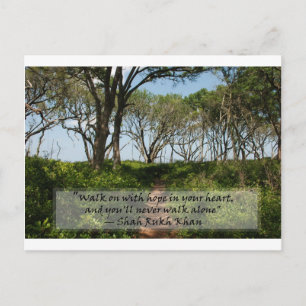 Carte Postale Citation de Shah Rukh Khan - Marche avec espoir...