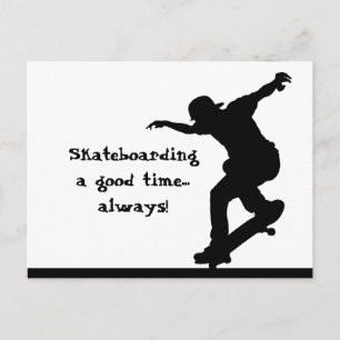 Carte Postale Citation de skateboard motivante Bon moment Toujou
