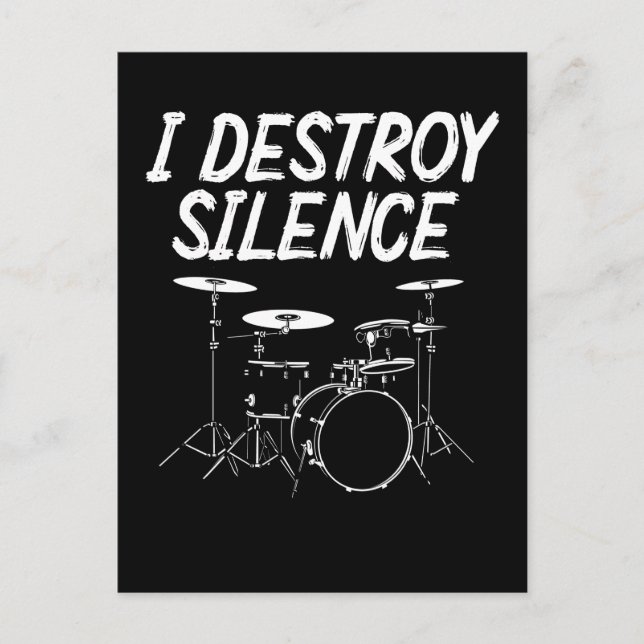 Carte Postale Citation de tambour Drumset Rock Band Drum Musicie (Devant)