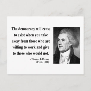 Carte Postale Citation de Thomas Jefferson 3b