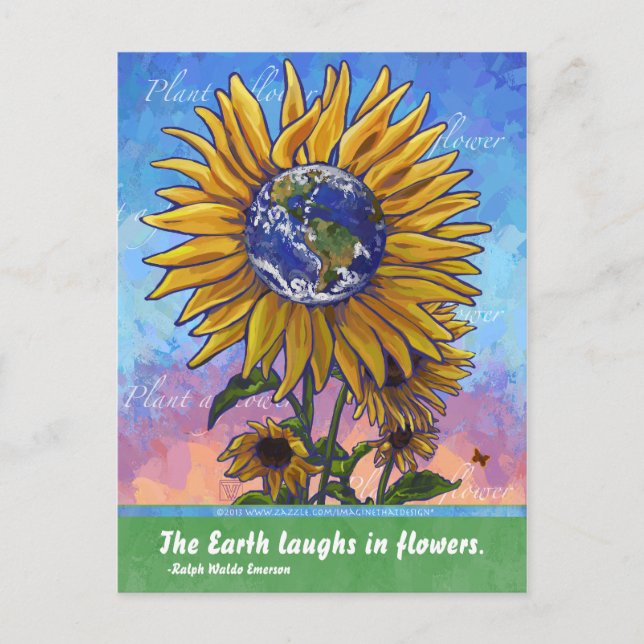 Carte Postale Citation de tournesol (Devant)