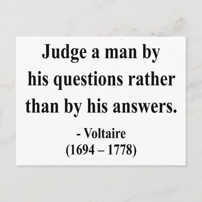 Carte Postale Citation de Voltaire 8a (Devant)