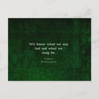Carte Postale Citation de William Shakespeare au sujet des