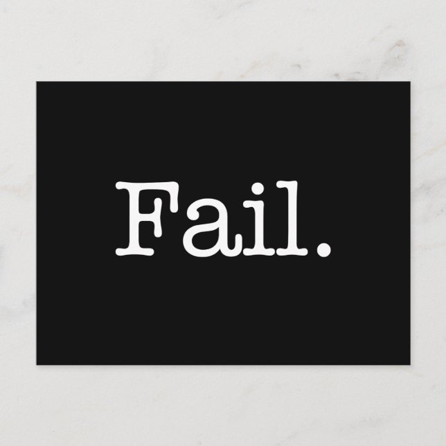 Carte Postale Citation d'échec - Échec. Citations d'argot (Devant)