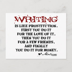 Carte Postale Citation d'écriture Moliere