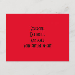 Carte Postale Citation d'exercice