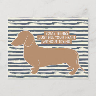 Carte Postale Citation d'illustration de Dachshund Doxie Teckel 