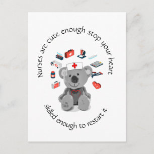 Carte Postale Citation d'infirmières amusantes assez mignon pour