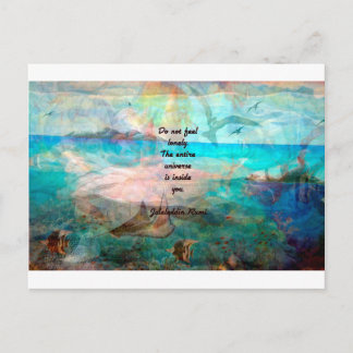 Carte Postale Citation d'inspiration de Rumi au sujet de