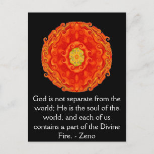 Carte Postale CITATION Divine de feu par Zeno Elea