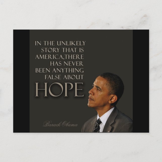 Carte Postale Citation d'Obama (Devant)