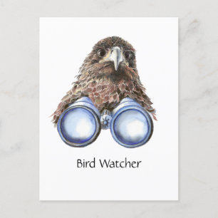 Carte Postale Citation d'observation d'oiseaux amusants Pun Hawk