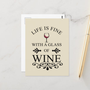 Carte Postale Citation drinker vin drôle