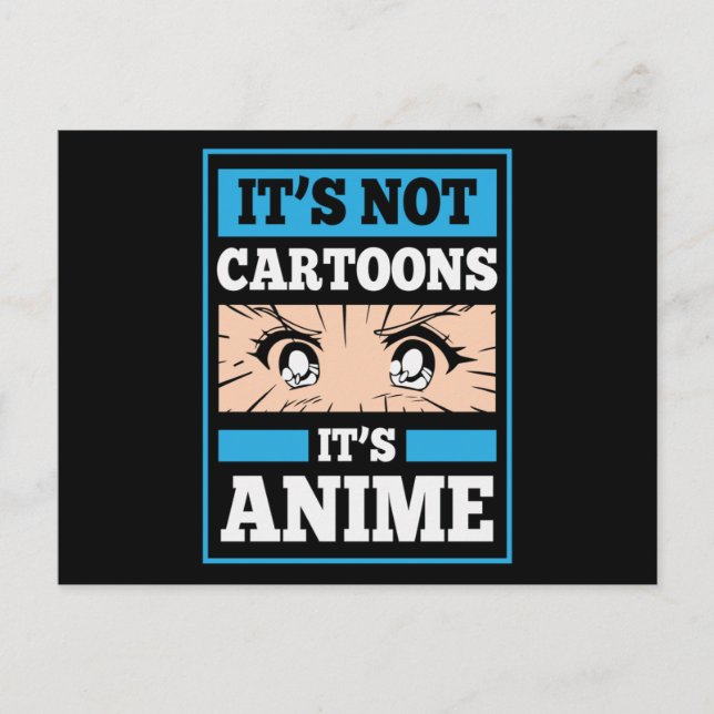 Carte Postale Citation drôle d'Anime | Ce ne sont pas des dessin (Devant)