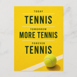 Carte Postale Citation drôle de tennis pour joueur