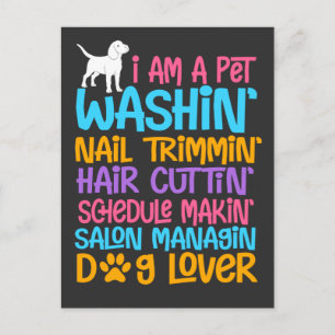 Carte Postale Citation drôle de Toiletteur de Chien Animalerie D