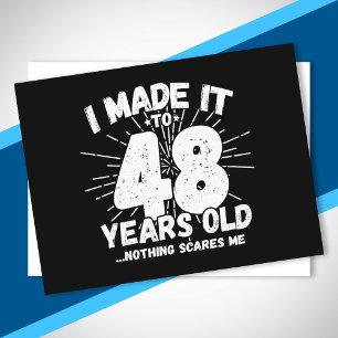 Carte Postale Citation drôle pour 48e anniversaire Sarcasme 48 a
