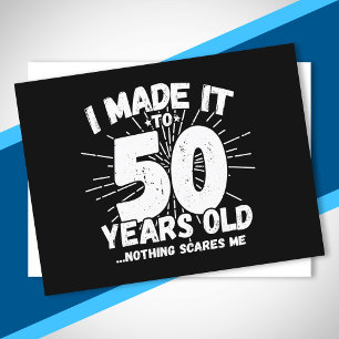 Carte Postale Citation drôle pour 50e anniversaire Sarcasme 50 a