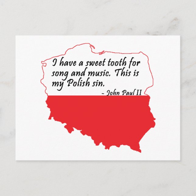 Carte Postale Citation du pape Jean-Paul II (Devant)