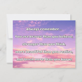 Carte Postale Citation Empath Bravery Positive Encouragement