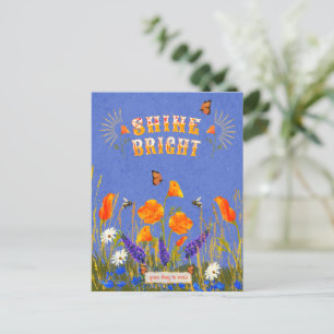 Carte Postale Citation Fleur sauvage Inspiration