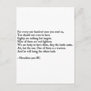 Carte Postale Citation Heraclitus